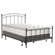 Trent Home Transitional Sanford King Sized Decorative Metal Bed in Matte Black