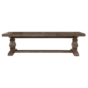 Trent Home Transitional 66&quot Reclaimed Pine Bench in Weathered Brown