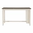 Trent Home 5-Piece 3-Shelf Wood Counter Height Dining Set in Antique White