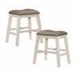 Trent Home 5-Piece 3-Shelf Wood Counter Height Dining Set in Antique White