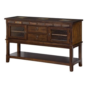 Sunny Designs Santa Fe 2 Drawer Sideboard in Dark Chocolate