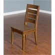 Sunny Designs Live Edge Ladder Back Solid Wood Dining Chair in Natural Mindi