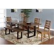 Sunny Designs Live Edge Ladder Back Solid Wood Dining Chair in Natural Mindi