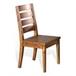 Sunny Designs Live Edge Ladder Back Solid Wood Dining Chair in Natural Mindi