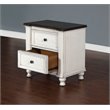 Sunny Designs Carriage House 2-drawer Wood Night Stand in Off White Dark Brown