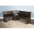 Sunny Designs Homestead Farmhouse Wood Breakfast Nook Set in Tobacco Leaf