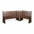 Sunny Designs Tuscany Farmhouse Wood Breakfast Nook Set in Medium Brown