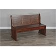 Sunny Designs Tuscany Farmhouse Wood Breakfast Nook Set in Medium Brown