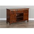 Sunny Designs Santa Fe Adjustable Shelf Farmhouse Wood Buffet in Dark Chocolate