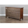 Sunny Designs Santa Fe Adjustable Shelf Farmhouse Wood Buffet in Dark Chocolate