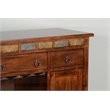 Sunny Designs Santa Fe Adjustable Shelf Farmhouse Wood Buffet in Dark Chocolate