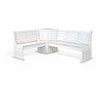 Sunny Designs Bayside Farmhouse Wood Breakfast Nook Set in Marble White