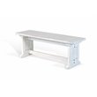 Sunny Designs Bayside Farmhouse Wood Breakfast Nook Set in Marble White