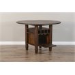 Sunny Designs Homestead Transitional Wood Counter Height Table in Tobacco Leaf