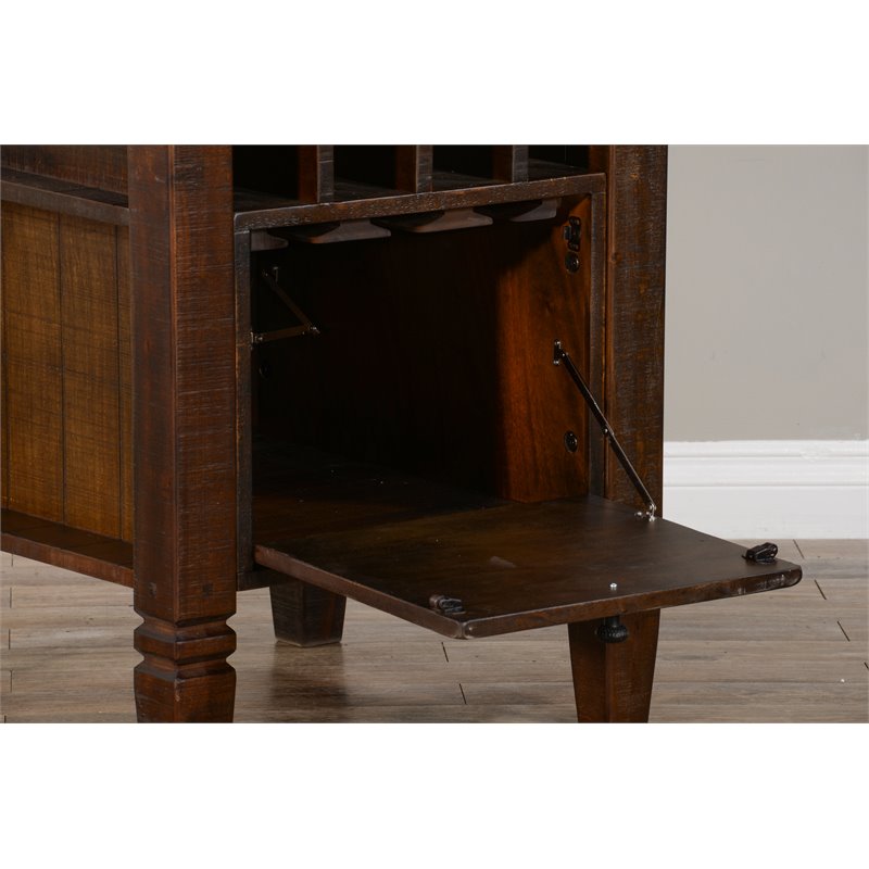 Sunny Designs Homestead Transitional Wood Counter Height Table in Tobacco Leaf
