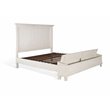 Sunny Designs Carriage House Storage Footboard Eastern King Bed in Off White