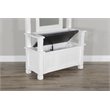 Sunny Designs Carriage House 4-hook Farmhouse Wood Hall Tree in White/Dark Brown
