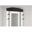 Sunny Designs Carriage House 4-hook Farmhouse Wood Hall Tree in White/Dark Brown