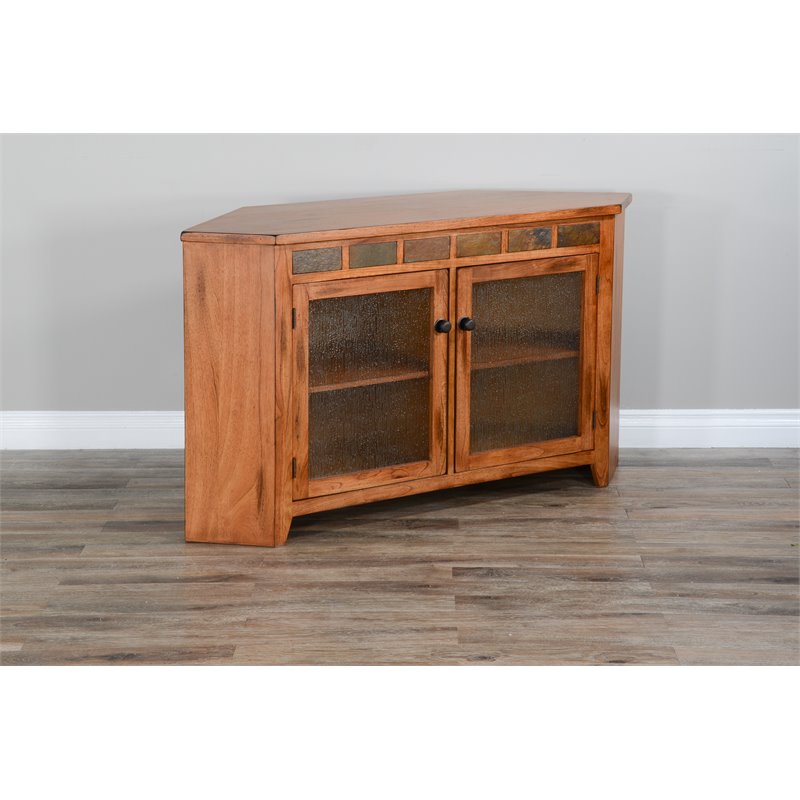 Sunny Designs Sedona Wood Corner TV Console for TVs up to 60