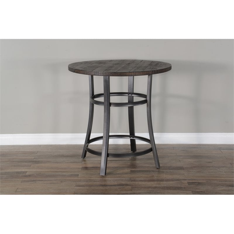 Sunny Designs Metroflex Mid-Century Wood Counter Height Table in Tobacco Leaf
