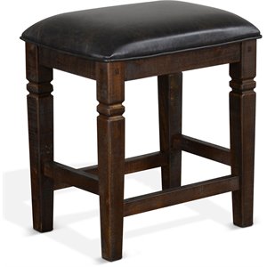 Sunny Designs 24&quot Homestead Transitional Wood Stool in Tobacco Leaf (Set of 2)