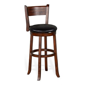 Sunny Designs 30&quot Tuscany Wood Swivel Barstool in Medium Brown (Set of 2)