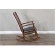 Sunny Designs Savannah Farmhouse Mahogany Wood Rocking Chair in Dark Brown