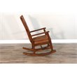 Sunny Designs Santa Fe Farmhouse Mahogany Wood Rocking Chair in Dark Chocolate