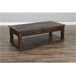 Sunny Designs Homestead Rough Sawn Mahogany Wood Coffee Table in Tobacco Leaf