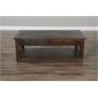 Sunny Designs Homestead Rough Sawn Mahogany Wood Coffee Table in Tobacco Leaf