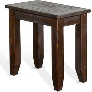 Sunny Designs Homestead 14&quot Mahogany Wood Chair Side Table in Tobacco Leaf