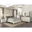 Sunny Designs Carriage House Coastal Wood Eastern King Bed in Off White