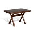 Sunny Designs Tuscany X-frame Farmhouse Wood Breakfast Nook Set in Medium Brown