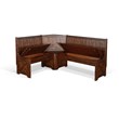 Sunny Designs Tuscany X-frame Farmhouse Wood Breakfast Nook Set in Medium Brown
