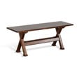 Sunny Designs Tuscany X-frame Farmhouse Wood Breakfast Nook Set in Medium Brown