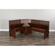 Sunny Designs Tuscany X-frame Farmhouse Wood Breakfast Nook Set in Medium Brown