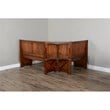 Sunny Designs Tuscany X-frame Farmhouse Wood Breakfast Nook Set in Medium Brown