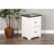 Sunny Designs European Cottage 2-drawer Wood File Cabinet in Dark Brown/White