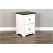 Sunny Designs European Cottage 2-drawer Wood File Cabinet in Dark Brown/White
