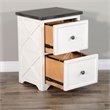 Sunny Designs European Cottage 2-drawer Wood File Cabinet in Dark Brown/White