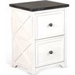 Sunny Designs European Cottage 2-drawer Wood File Cabinet in Dark Brown/White