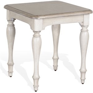 Sunny Designs Westwood Village 22&quot Wood End Table in Off White Taupe