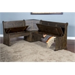 Sunny Designs Bayside Farmhouse Wood 4 Piece Breakfast Nook Set in Tobacco Leaf
