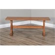 Sunny Designs Bayside Farmhouse 4 Piece Wood Breakfast Nook Set in Rustic Oak