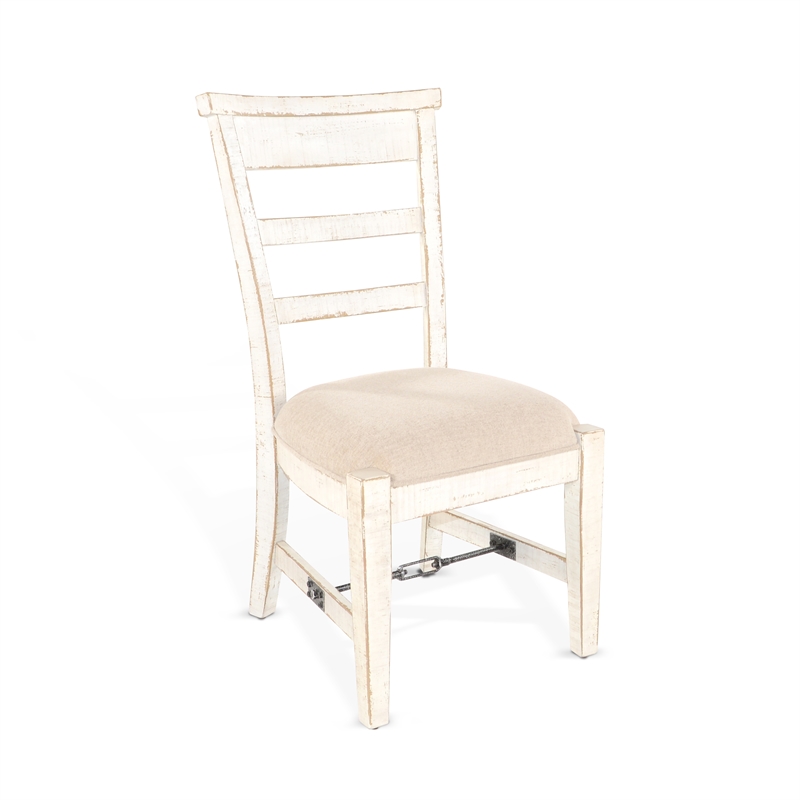Marina White Sand Side Chair with Cushion Seat (Set of 2)