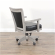 Sunny Designs Wood Game Chairs with Casters and Cushion Seat in Alpine Gray