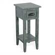 Sunny Designs Marina Farmhouse Mahogany Wood Chair Side Table in Sea Grass Green