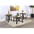 Sunny Designs Marina Farmhouse Mahogany Wood End Table in Black Sand