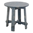 Sunny Designs Marina Farmhouse Mahogany Wood End Table in Ocean Blue
