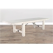 Sunny Designs Marina Farmhouse Mahogany Wood Extension Table in White Sand